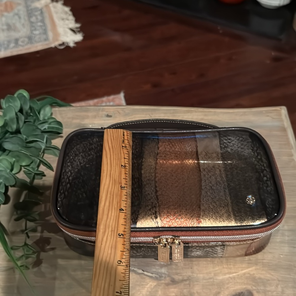 Stephanie Johnson Patchwork Metallic Cosmetic Case in Brown, Copper, Blue - Picture 9 of 9